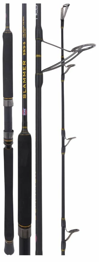 Discount 😉 Penn Slammer Graphite 9'2" PE 3-5 2-piece Spinning Rod ❤️ 1 Discount 😉 Penn Slammer Graphite 9'2" PE 3-5 2-piece Spinning Rod ❤️